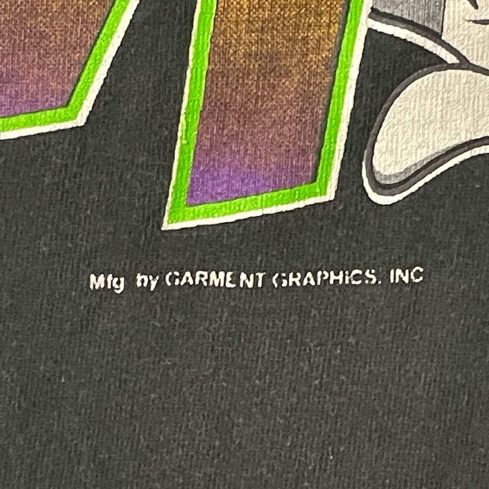 Looney Tunes Marvin the Martian Black Vintage Cotton Graphic Men's T-Shirt XL - Picture 4 of 7